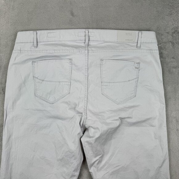 BRAX Feel Good Mens Cadiz Ultralight Straight Fit Stretch Chino Pants Light Grey - Picture 7 of 11